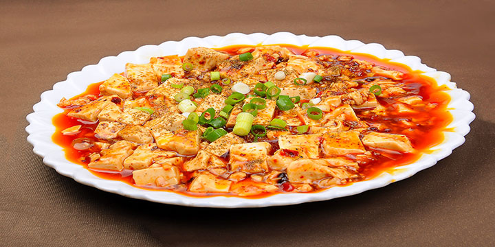 Sichuan mapo tofu with fermented chili-bean seasoning Sichuan mapo tofu with fermented chili-bean seasoning