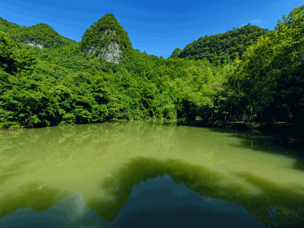 Karst hills and subtropical forest near Libo in Guizhou