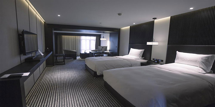 Comfortable hotel room prepared for an older traveler in China Comfortable hotel room prepared for an older traveler in China