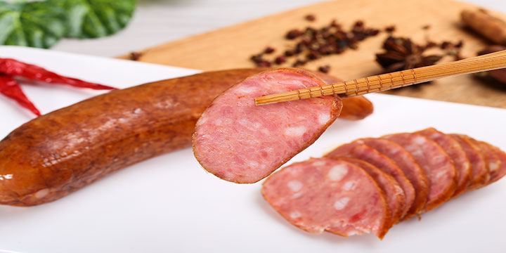 Harbin red sausage served as a local speciality