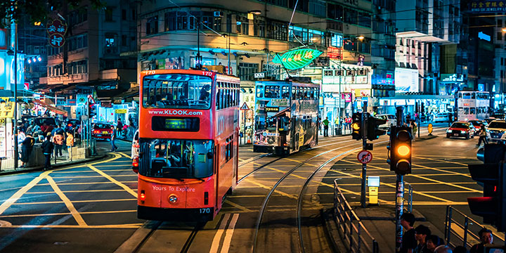 Hong Kong tram illustrating a city-specific local transport option Hong Kong tram illustrating a city-specific local transport option