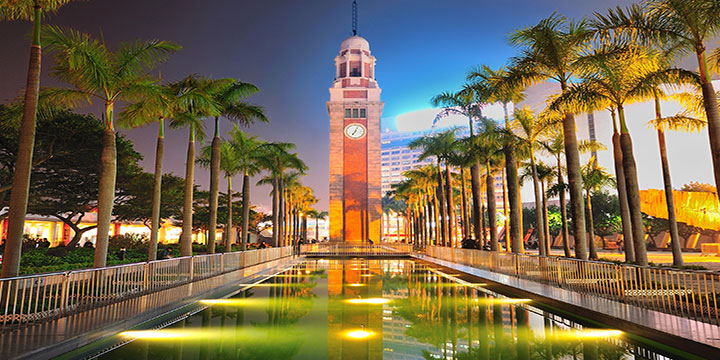 Clock Tower and Victoria Harbour from Tsim Sha Tsui Promenade Clock Tower and Victoria Harbour from Tsim Sha Tsui Promenade