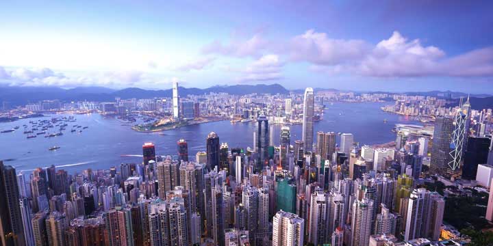 Victoria Harbour between Hong Kong Island and Kowloon Victoria Harbour between Hong Kong Island and Kowloon