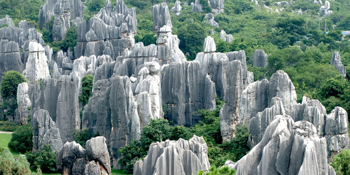 Limestone pinnacles in the Stone Forest near Kunming