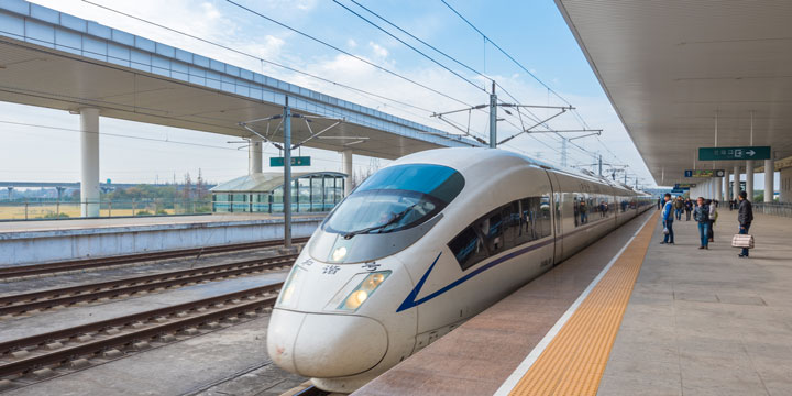 High-speed train used for intercity travel in China