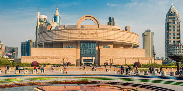 Shanghai Museum building and public plaza Shanghai Museum building and public plaza