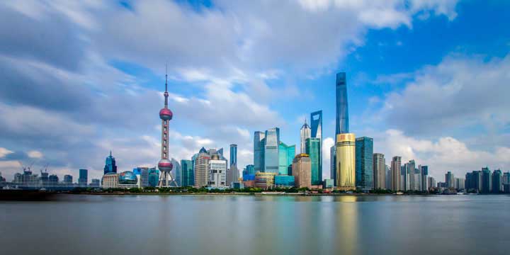 Shanghai skyline viewed across the Huangpu River
