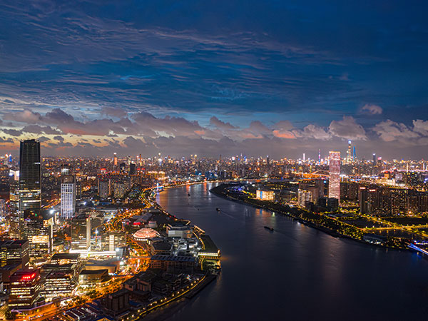 Shanghai skyline during a January city itinerary