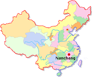 Nanchang location map
