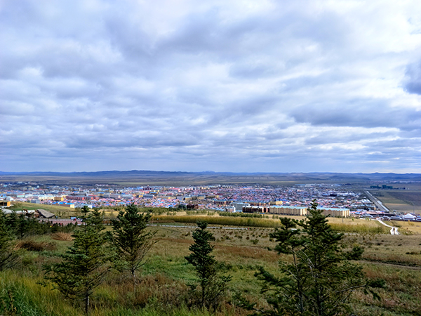 Erguna Wetland seen from an elevated viewpoint