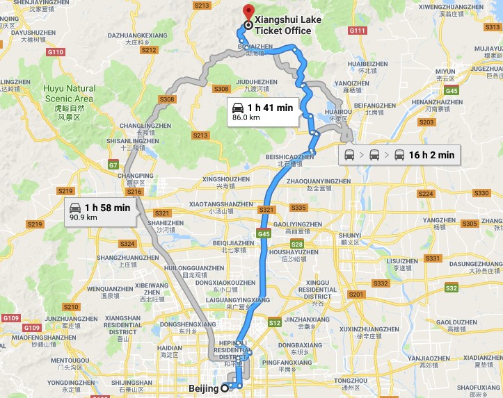 Beijing to xiangshuihu great wall