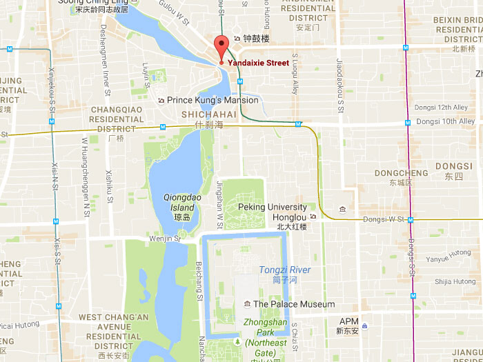 Map of yandaixie street 01