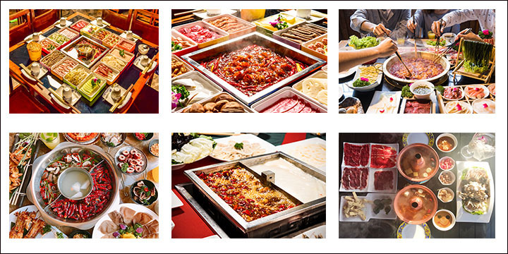 Chinese hot pot ingredients and cooked dishes Chinese hot pot ingredients and cooked dishes