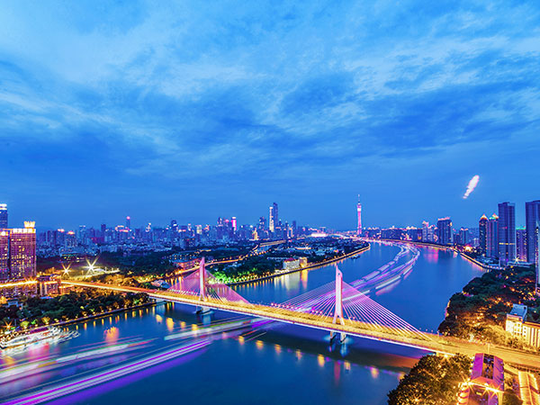 Guangzhou skyline beside the Pearl River Guangzhou skyline beside the Pearl River