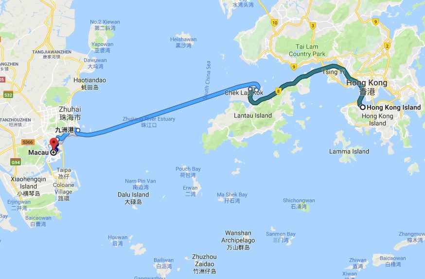 Hong kong to macau