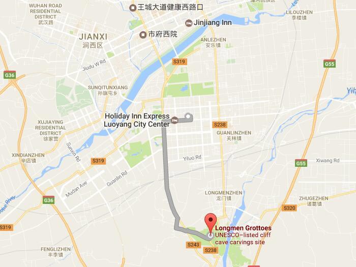 Longmen grottoes map
