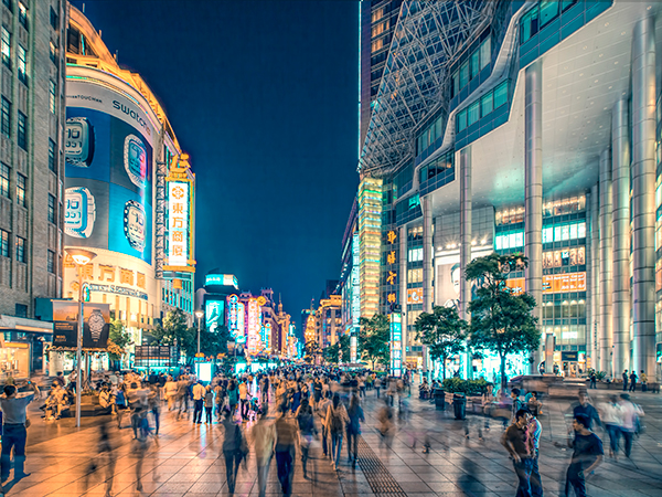 Nanjing Road shopping district in Shanghai Nanjing Road shopping district in Shanghai