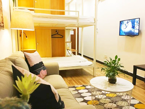 Boutique guest room illustrating student accommodation choices in Shanghai