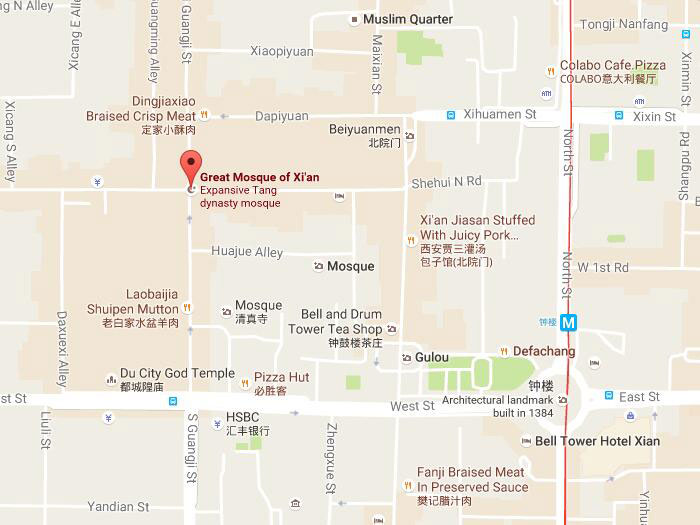 Great mosque xian map