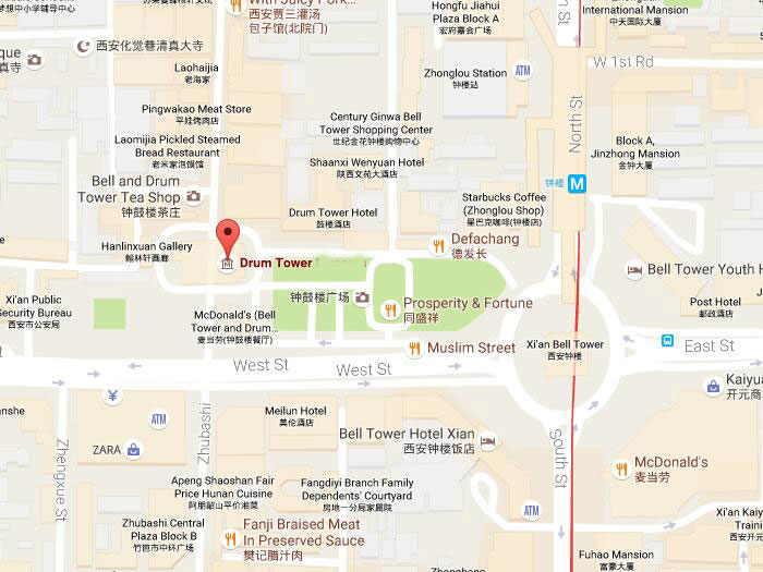 The drum tower map