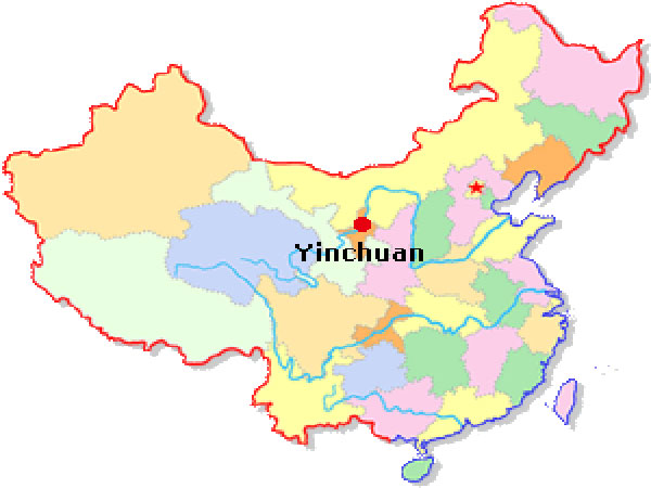 Yinchuan location