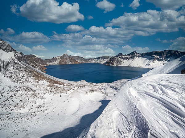 Snowy forest and mountain landscape at Changbai Mountain Snowy forest and mountain landscape at Changbai Mountain