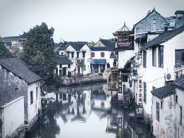 Stone bridge and canal in Tongli Water Town Stone bridge and canal in Tongli Water Town