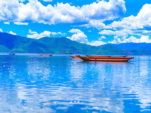 Highland scenery and traditional architecture in Yunnan Highland scenery and traditional architecture in Yunnan