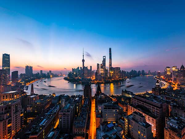 Shanghai skyline illustrating an international gateway for a China itinerary Shanghai skyline illustrating an international gateway for a China itinerary