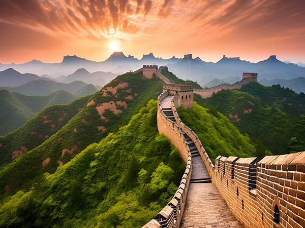 Great Wall watchtowers near Beijing illustrating the heritage choice Great Wall watchtowers near Beijing illustrating the heritage choice