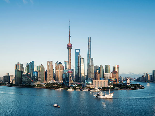 Shanghai skyline viewed across the Huangpu River