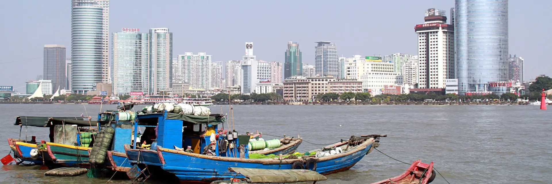 Fujian city skyline landmark travel scene