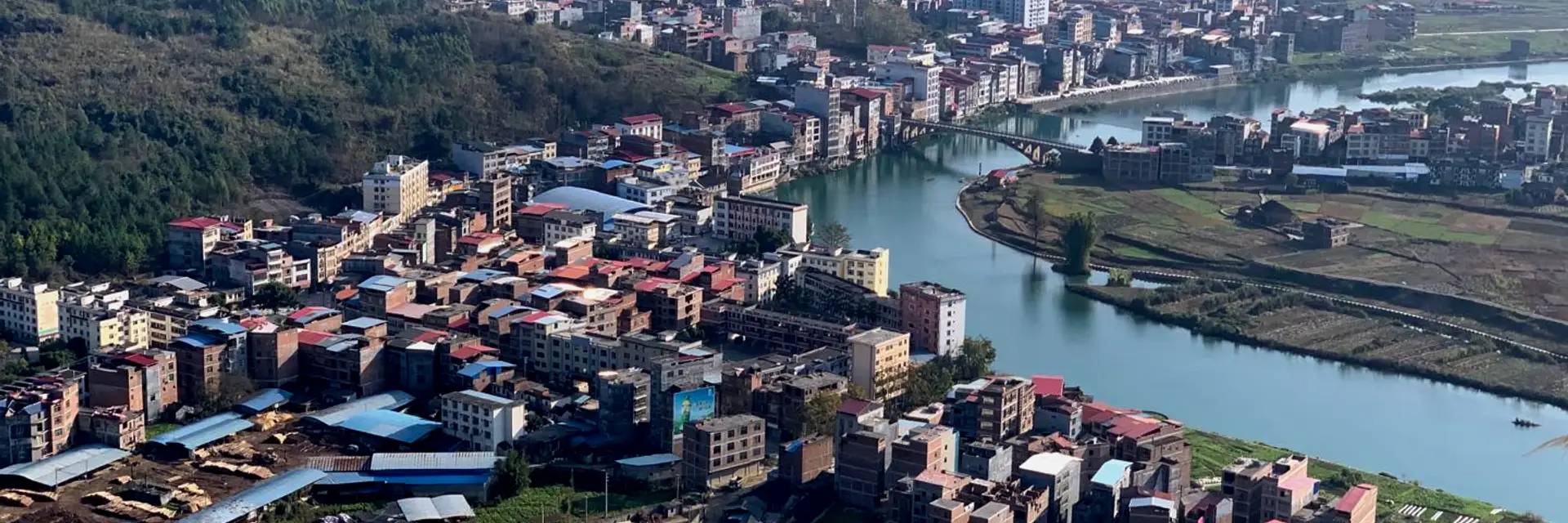 Guangxi city skyline landmark travel scene