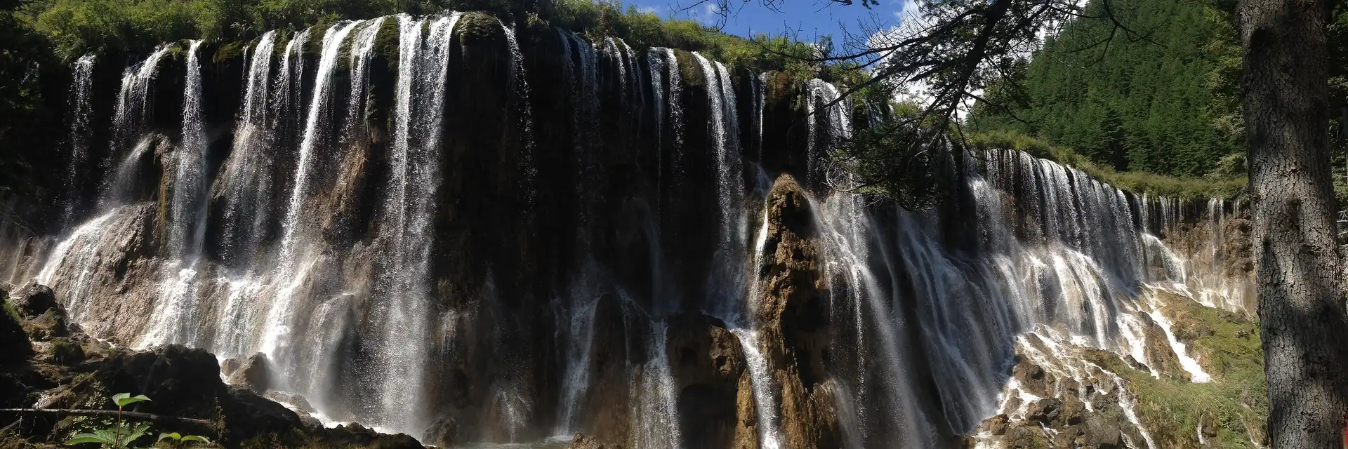 Jiuzhaigou city skyline landmark travel scene
