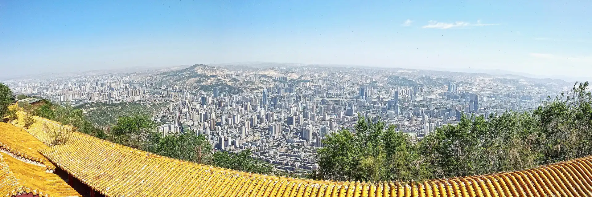 Lanzhou city skyline landmark travel scene