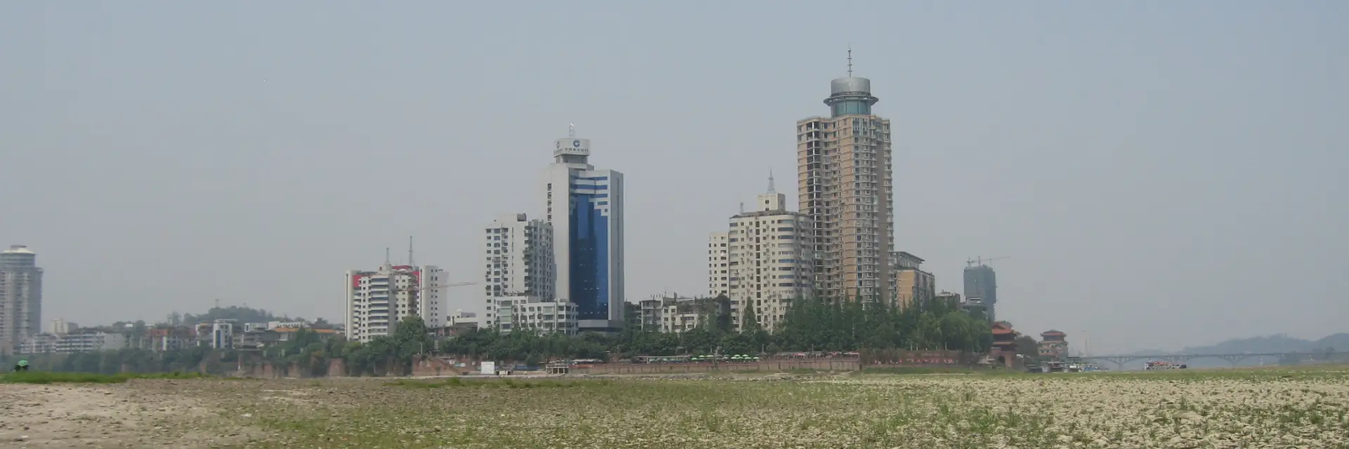 Leshan city skyline landmark travel scene