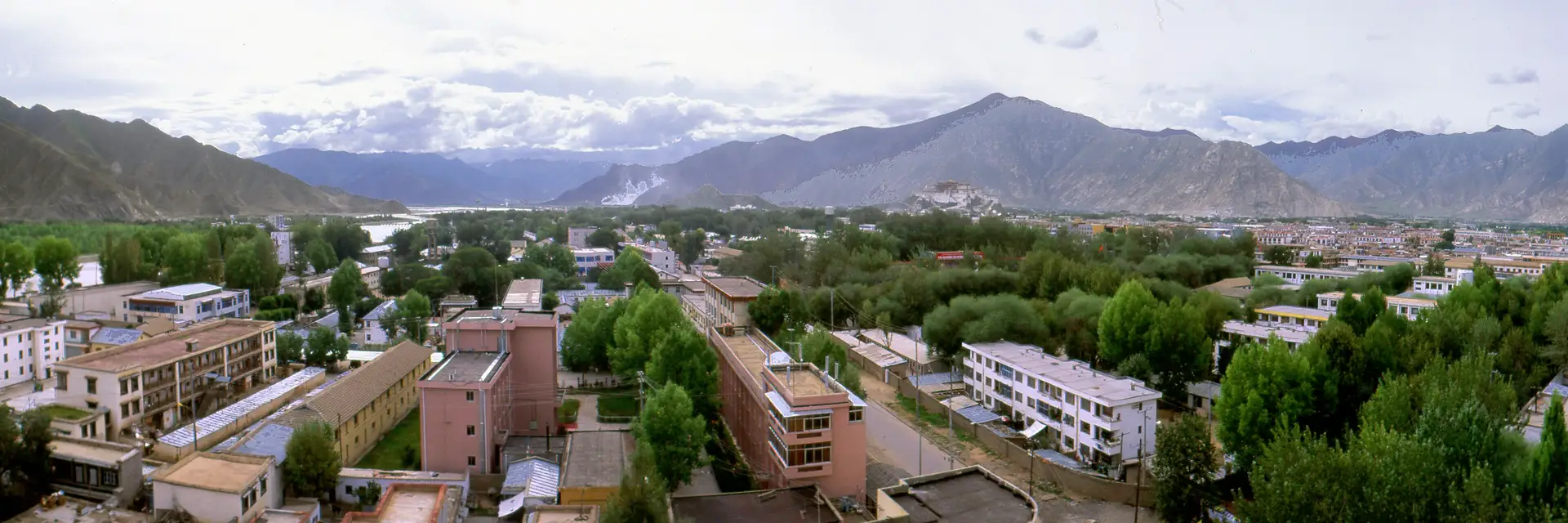 Lhasa city skyline landmark travel scene