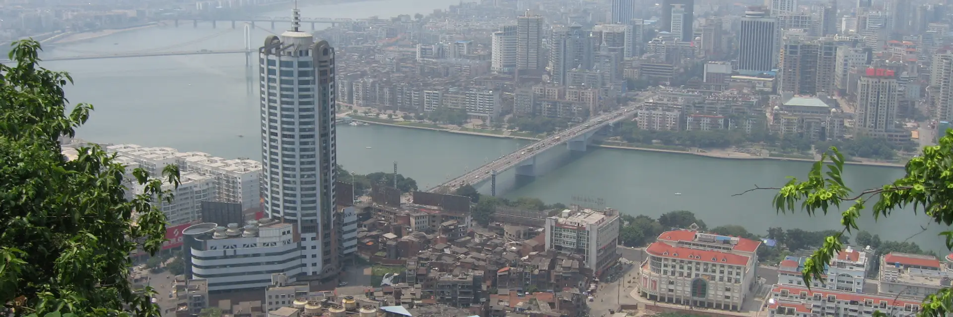 Liuzhou city skyline landmark travel scene