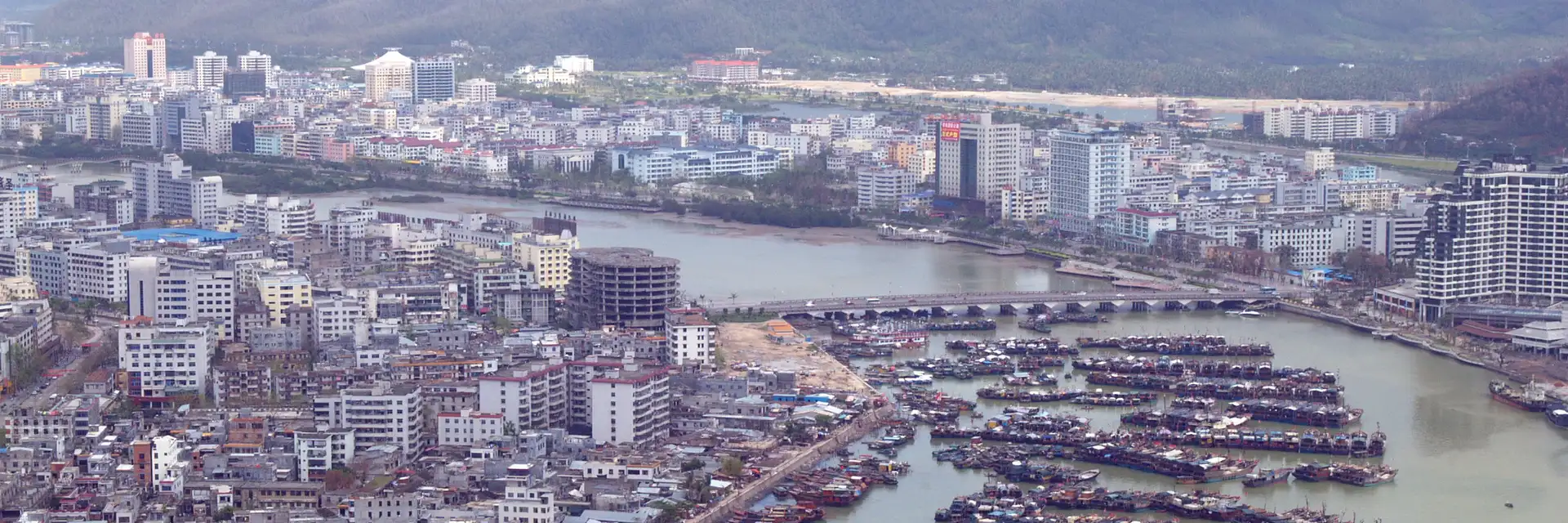 Sanya city skyline landmark travel scene