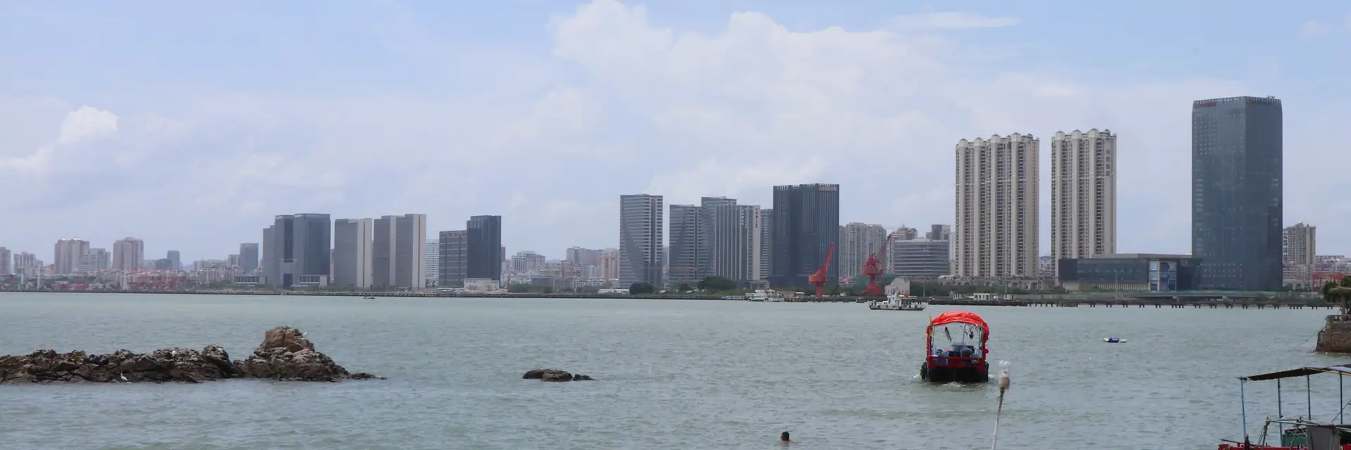 Shantou city skyline landmark travel scene