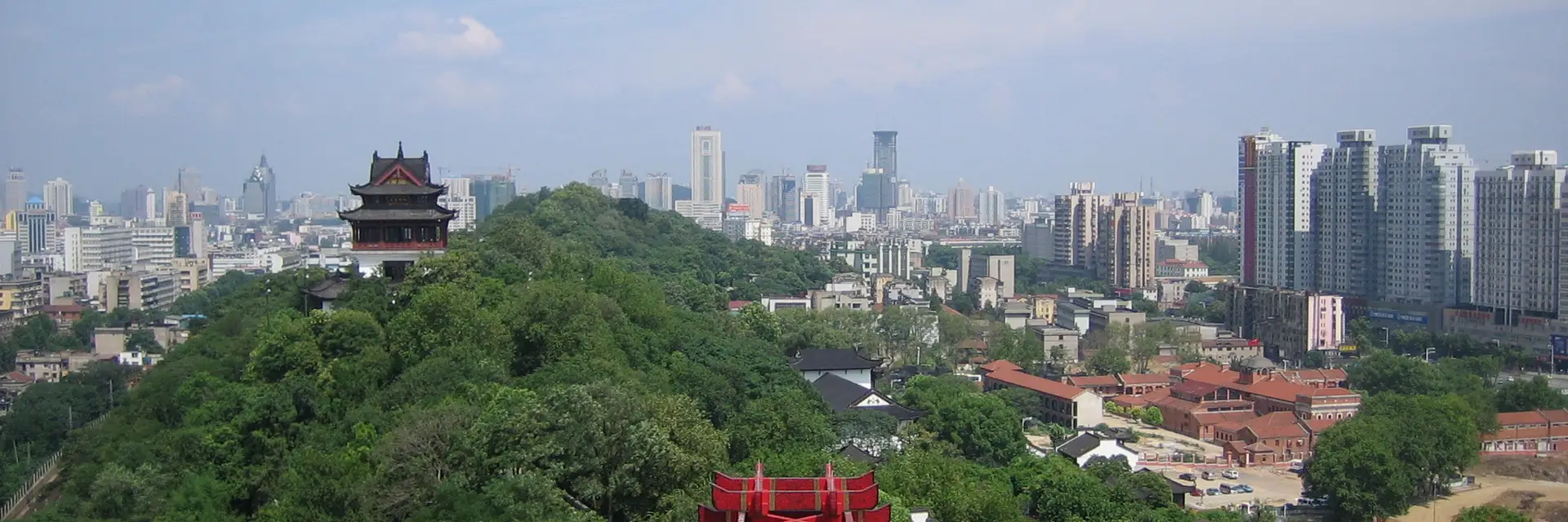 Wuhan city skyline landmark travel scene