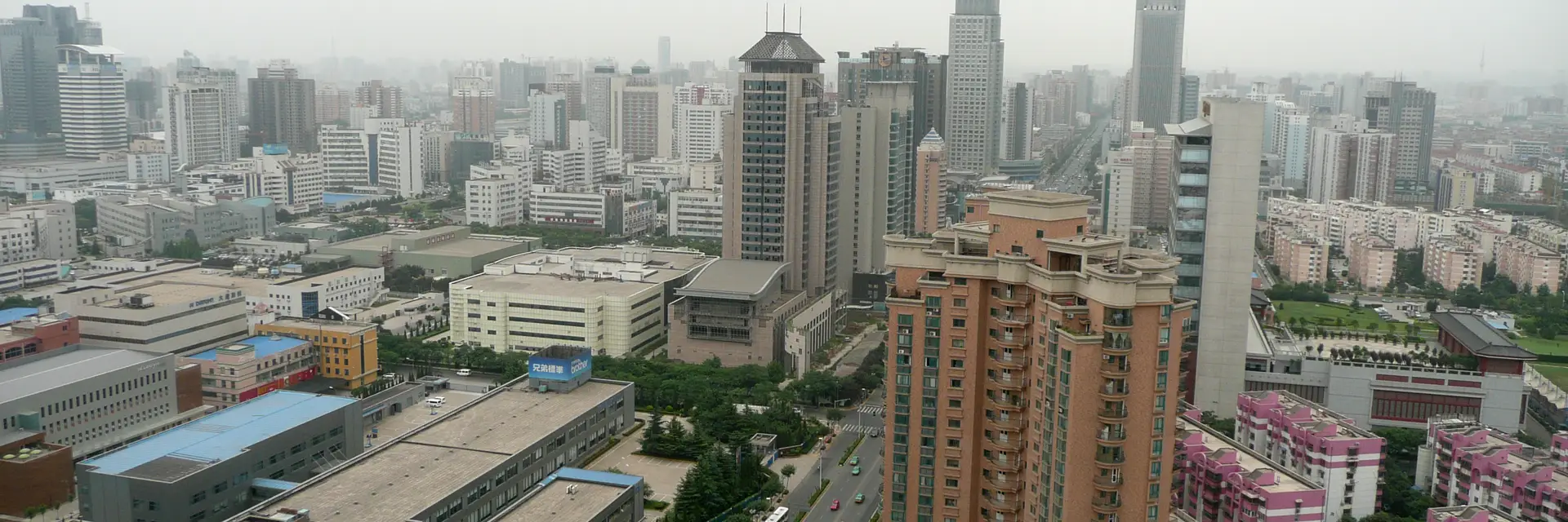 Xian city skyline landmark travel scene