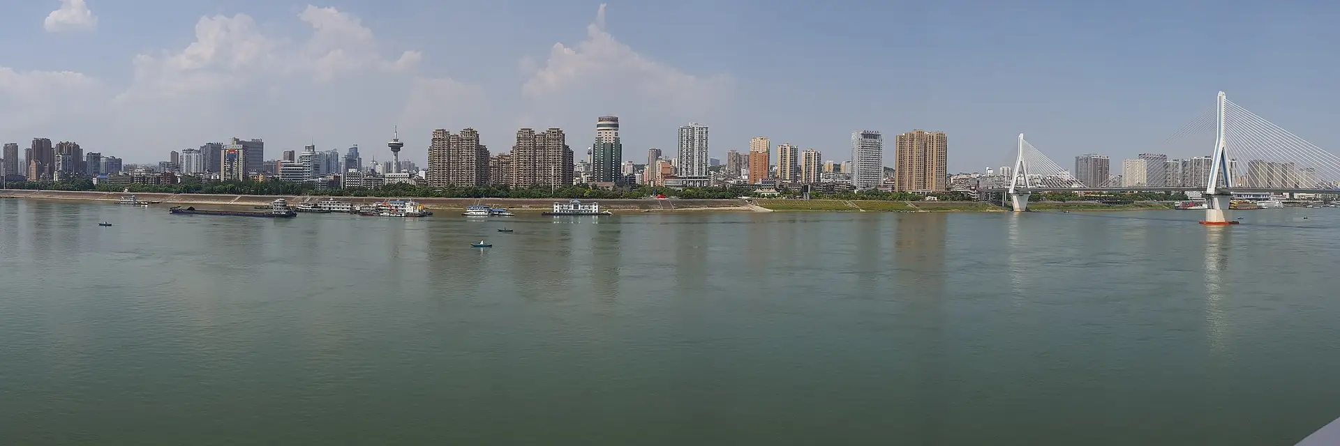 Yichang city skyline landmark travel scene