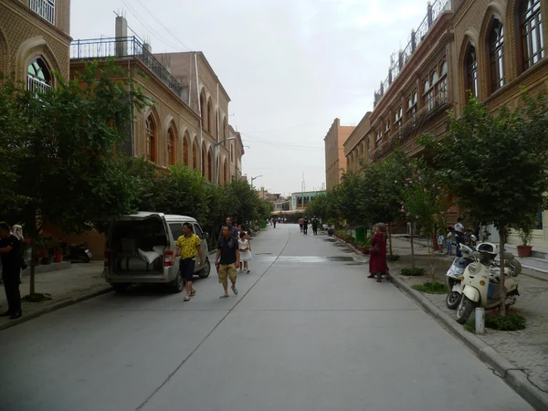 Chinese traditional architecture in northwest of China Traditional earth-toned buildings in Kashgar Old Town, Xinjiang