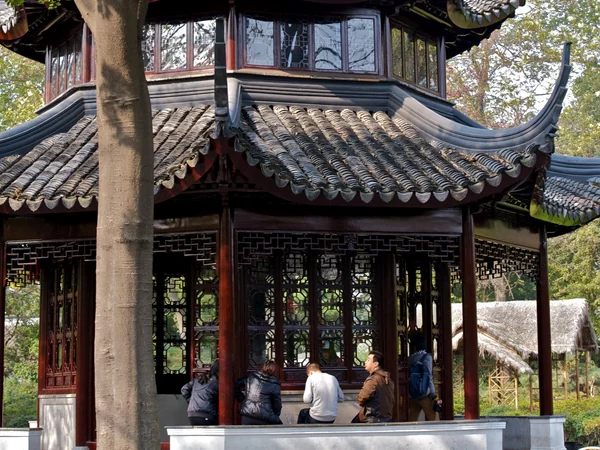 Pavilion and pond in the Humble Administrator’s Garden in Suzhou