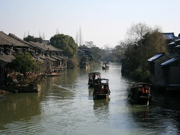 Canal and historic houses in Wuzhen water town