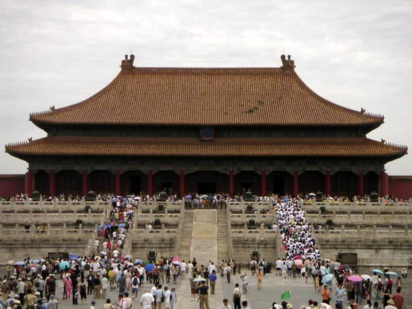 Visitors exploring the Forbidden City in Beijing