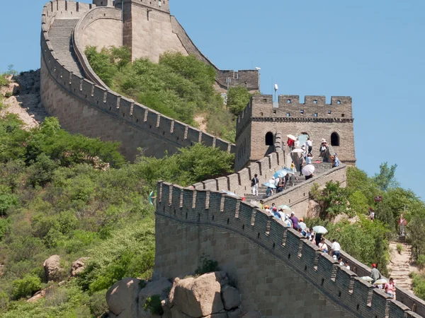 Badaling watchtowers and wall above the visitor area Badaling watchtowers and wall above the visitor area