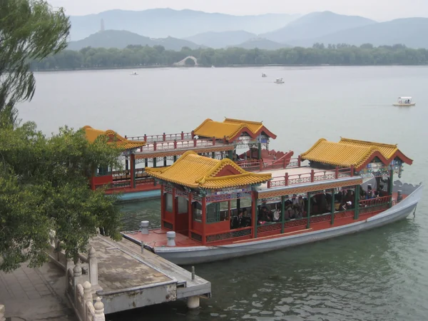 Kunming Lake and historic pavilions at Beijing’s Summer Palace in summer
