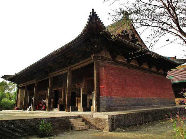 A historic Buddhist temple courtyard in China